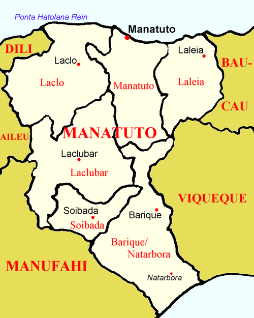 マナトゥト地区の地図