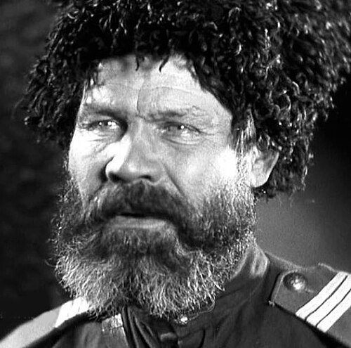 ウクライナ人民俳優ステパン・シュクラット（映画「チャパエフ」より、1934年）