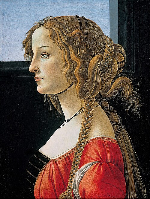 サンドロ・ボッティチェッリ工房作「女性の肖像」（1480年代半ば）