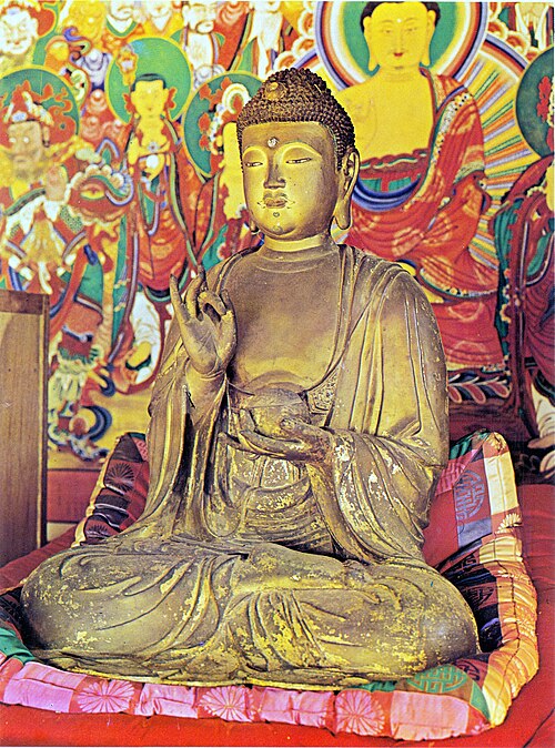 1346 年、青陽の長谷寺の金青銅製坐像。高麗朝鮮