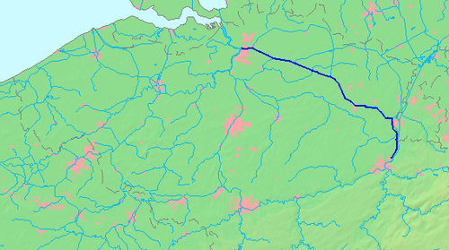 アルバート運河の経路図