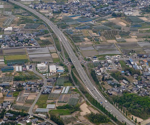 新潟県聖籠町の新新バイパス聖籠インターチェンジ