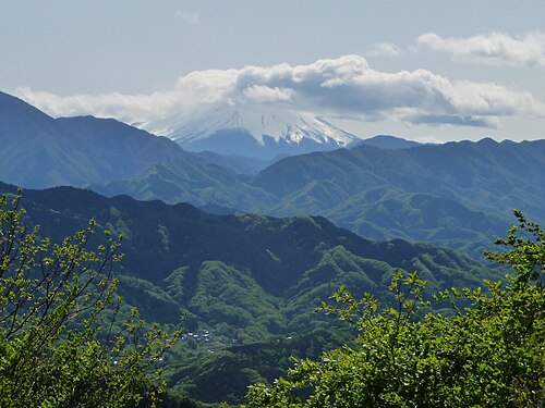 高尾山から見る富士山