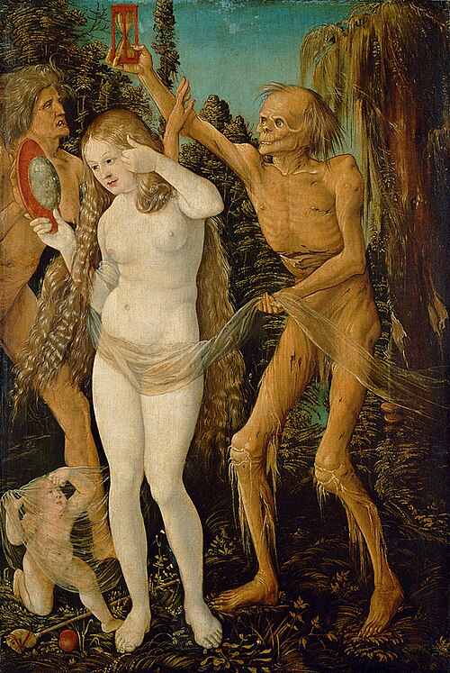 ハンス・バルドゥング作「女性の三つの時代と死」（1510年）、ウィーン美術史美術館所蔵。