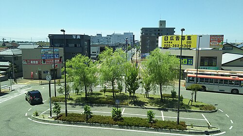 西口からの眺め（2018年6月）