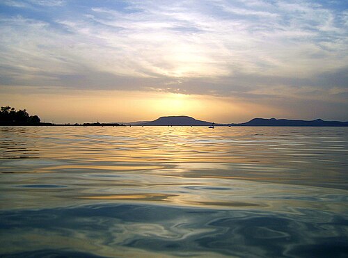 バラトン湖の夕日