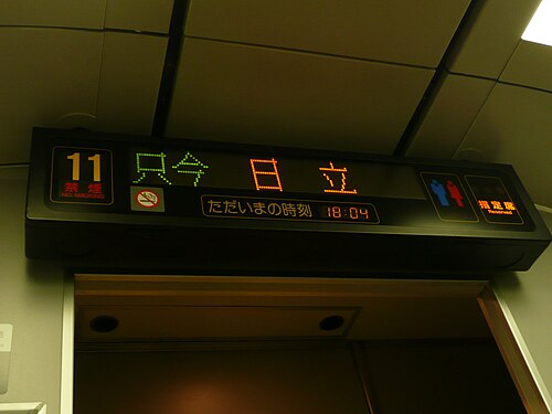 3色LEDディスプレイの例：JR東日本651系列車