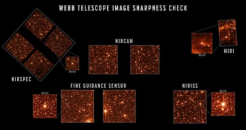 NASA/ESA/CSAジェームズ・ウェッブ宇宙望遠鏡のセンサーの調整