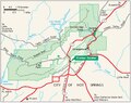 ホットスプリングス地域の地図