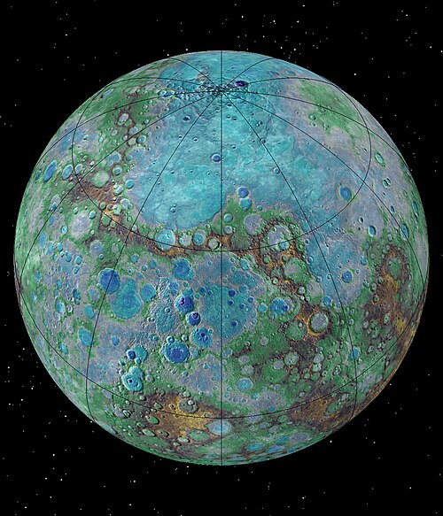 メッセンジャー探査機が撮影した水星の地形合成画像には、これまで発見されていなかった断層崖（階段状の崖のような地形）が写っている。これらの断層崖は非常に小さいため、科学者たちは地質学的に見て比較的新しいものだと考えている。これは、水星が今も収縮を続けていること、そして太陽系で地殻変動が活発な惑星は地球だけではないことを示唆している。