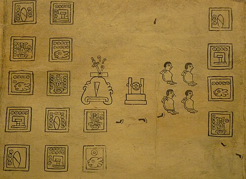 10葉。ここでは、トラクイロが3フリントからツォンパンコの象形文字までの赤い下書き線を消している。