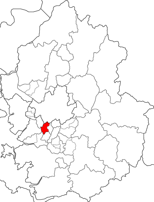 万安地区を強調した京畿道の地図。