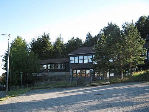 村の学校の眺め