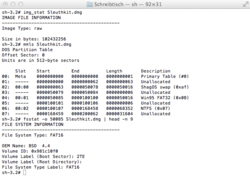 OSX上のSleuthkitのスクリーンショット
