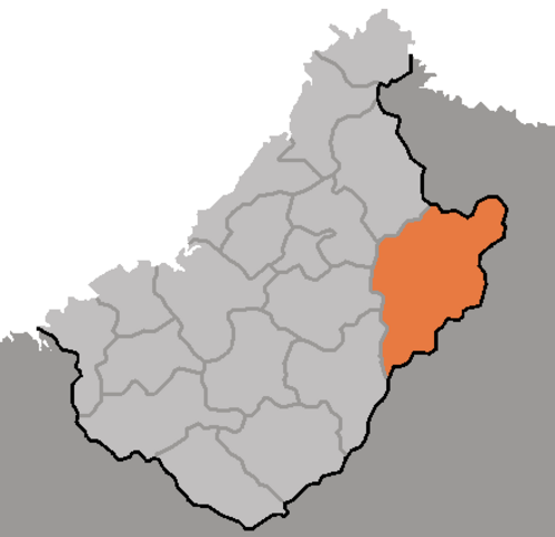 ランリムの位置を示すチャガンの地図