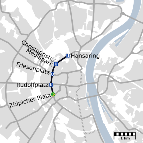 環状トンネルの地図