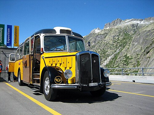 ザウラー L4C Typ IIIaPostBus、1950 年頃