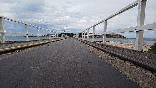 オーストラリアのビクターハーバーとグラニット島を結ぶコーズウェイ（1867年完成）
