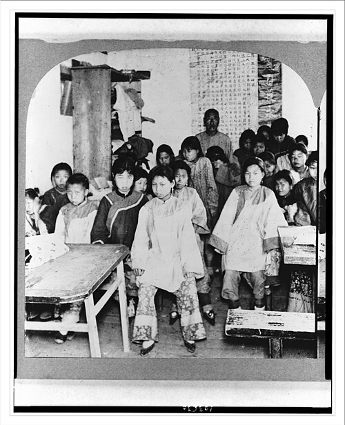 1902年、煙台女子学校の教室の様子