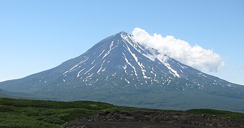 カムチャツカ半島南部にあるオパラ火山