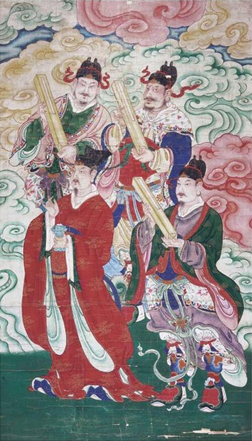 明代の水陸画「四值功曹」