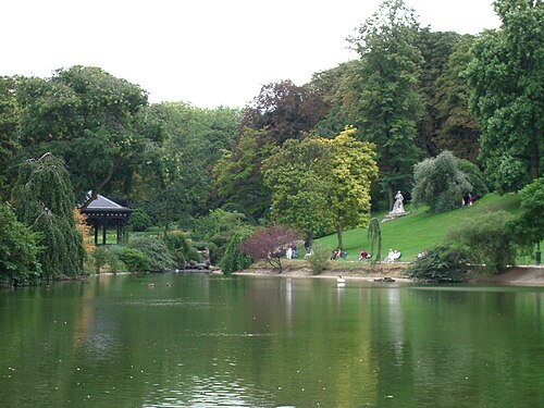 モンスリー公園の湖には、白鳥、アヒル、その他さまざまな水鳥が生息しています。