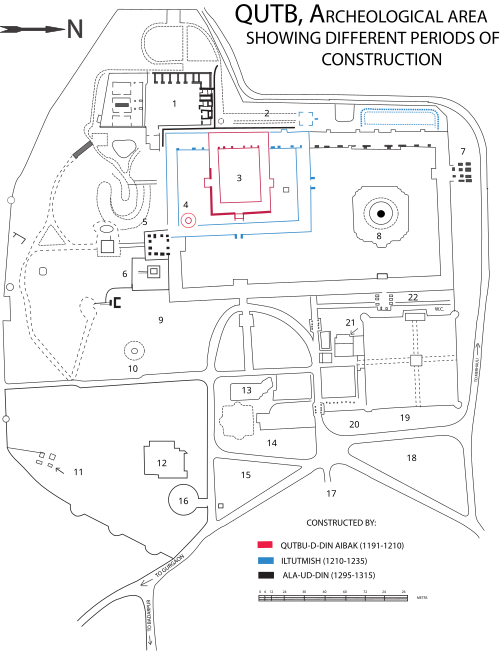 クトゥブ複合施設の地図（クリックすると拡大表示されます）
