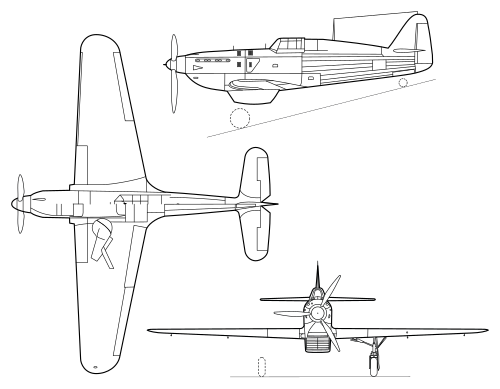 ロゴザルスキ IK-3 三面図