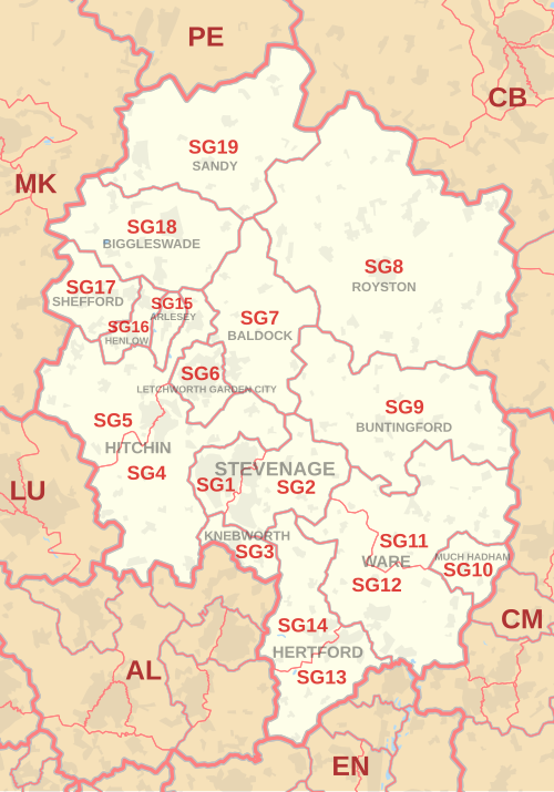 SG郵便番号区域地図。郵便番号地区、郵便局所在地、および近隣の郵便番号区域を示しています。