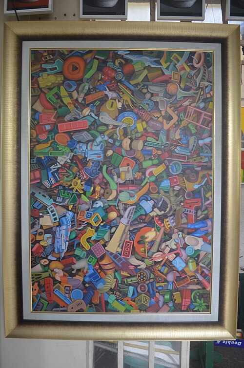 セナのもう一つのトレードマークであるおもちゃを描いた絵画