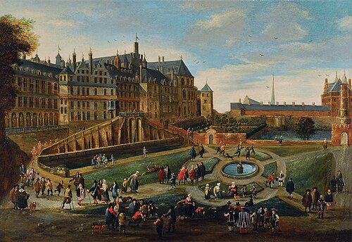ブリュッセルのクーデンベルク宮殿の眺め、アンドレアス・マルティン、1726年