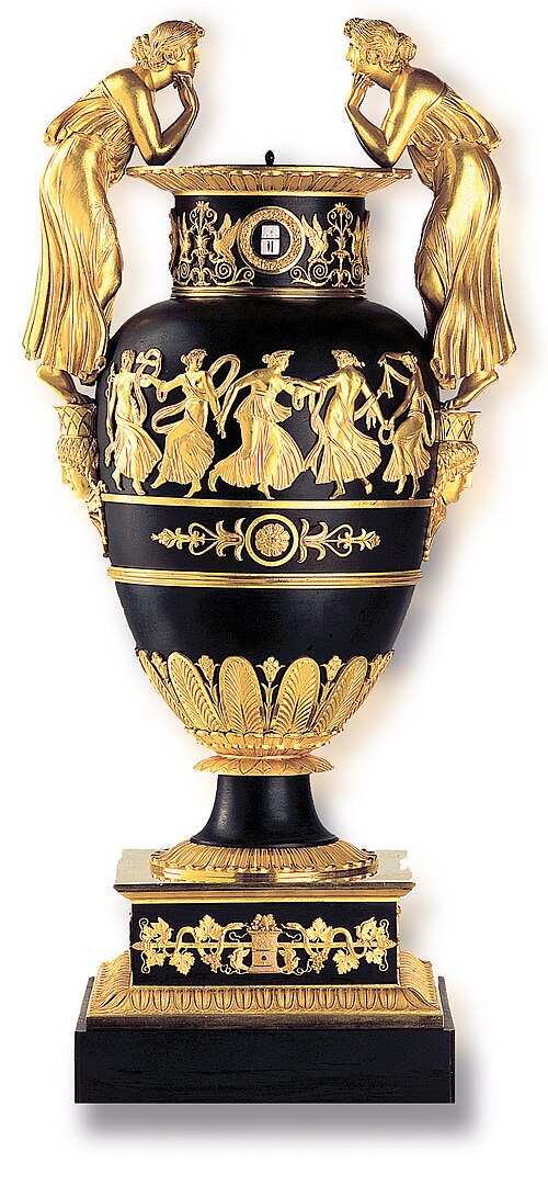 Another bronze urn clock that belonged to Ernest Augustus, King of Hanover (circa 1810).