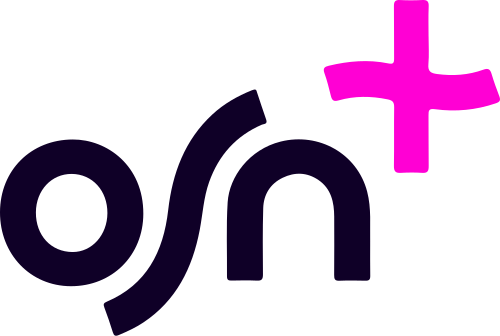 OSN+の紫色のグラデーションロゴ
