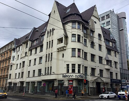 リガのBrīvības street 47にある建物（建築家：E. Laube）