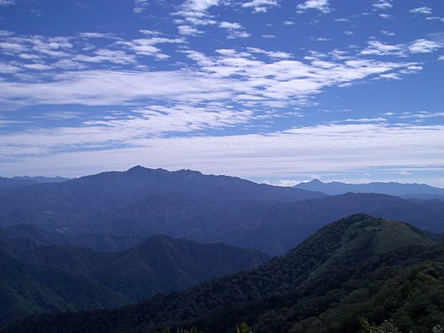谷川岳から望む武尊山と赤城山脈