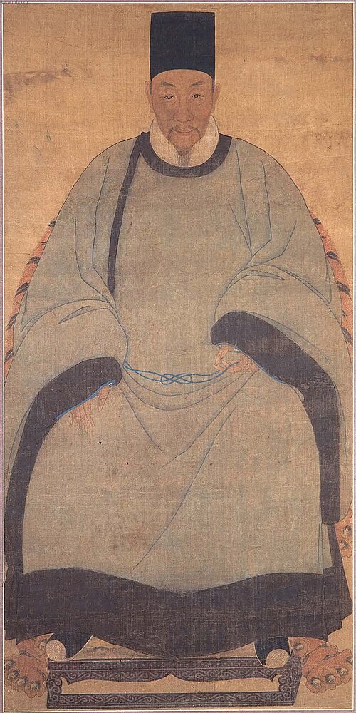 板嶺蘭山を着た明代の男性。