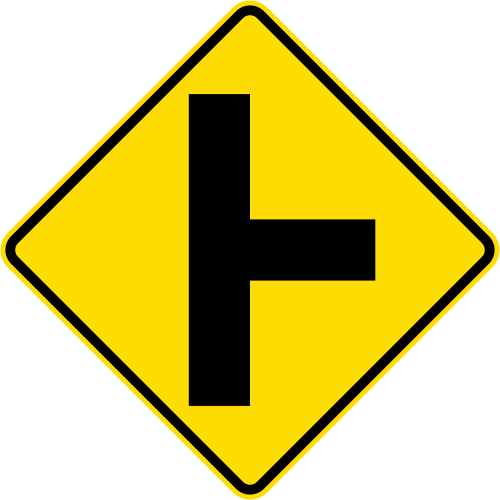右側の脇道（ひし形）