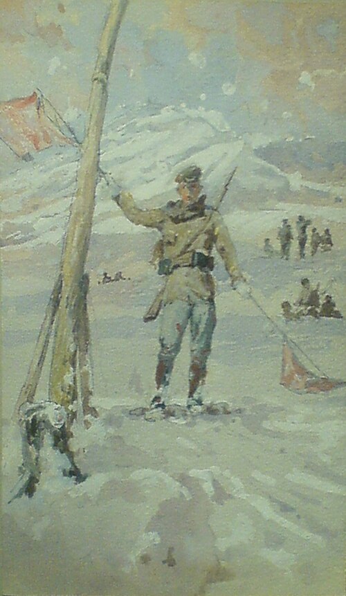 ロシアのシレジア攻勢。ラファイル・セルゲエヴィッチ・レヴィツキー作。(1914年) ディ・ロッコ・ヴィーラー個人コレクション、トロント、カナダ