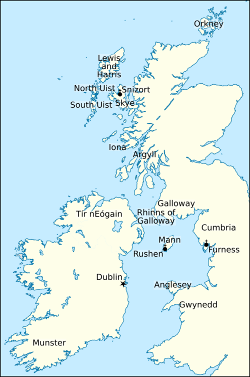 イギリスとアイルランドの地図