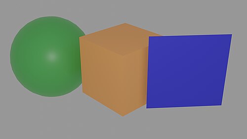 シンプルにレンダリングされた3Dシーン