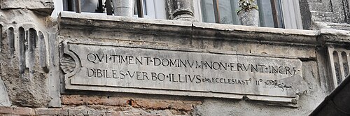Hôtel Delpech: QUI TIMENT DOMINUM NON ERUNT INCREDIBILES VERBO ILLIUS