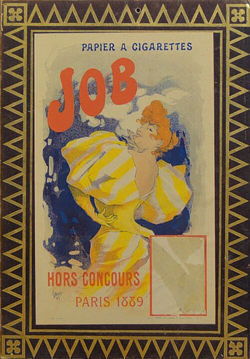 ジュール・シェレ、カレンダー 1896 avec sa frize en zigzag