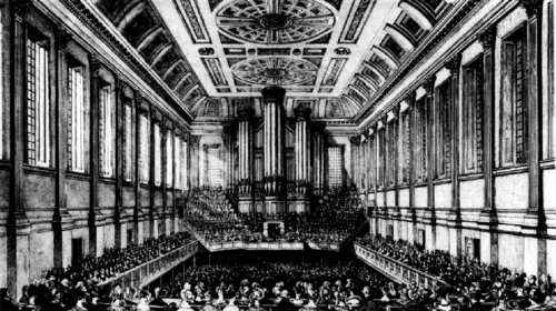 ウィリアム・ヒルのオルガン設置後の1834年の音楽祭