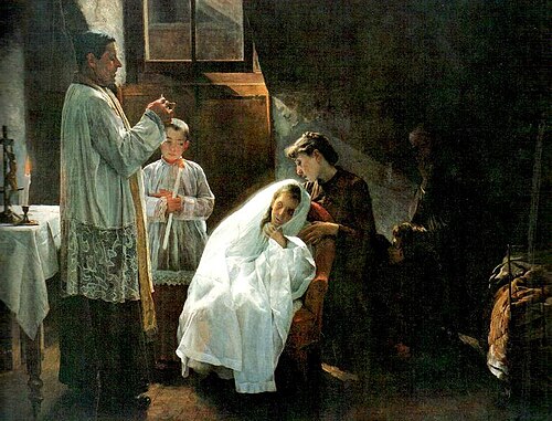 ダンテ・ベアトリスのスタジオ、1889年クリストバル・ロハス、国立美術館コレクシオン、カラカス - ベネズエラ