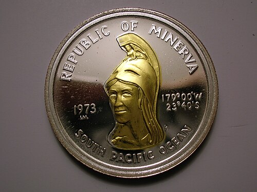 35ミネルバドル硬貨の表面