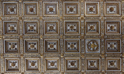 Giuliano da Sangallo's flat caisson ceiling from Basilica di Santa Maria Maggiore, Rome (early 16th ct.)