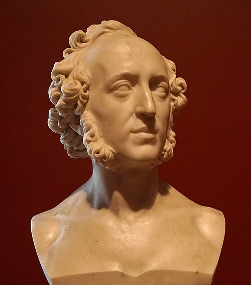 エルンスト・リーチェル作、フェリックス・メンデルスゾーンの胸像、1848年