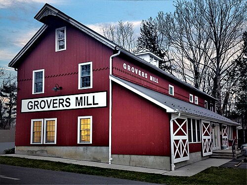 The old warehouse for Grovers Mill - located at the intersection around which the hamlet is centered. Constructed in the mid-1700s.