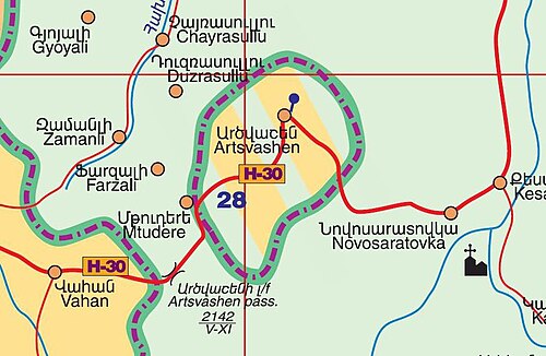 アートヴァシェンの地図