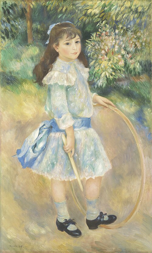 ピエール＝オーギュスト・ルノワール『輪をつけた少女』1885年、ワシントン国立美術館